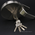 Durable zinc alloy material double swing Glass Door Lock with handles